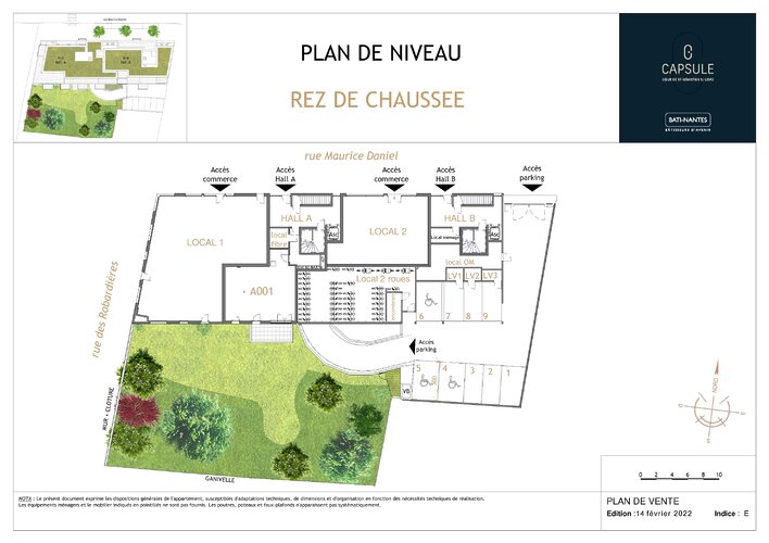 Plan du RDC - Résidence Capsule