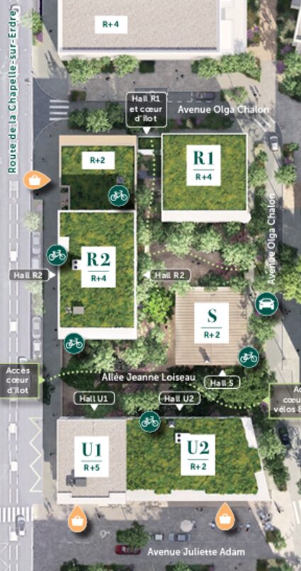 LOCAUX de 116 à 228 m² – Rte de la Chapelle-sur-Erdre à NANTES