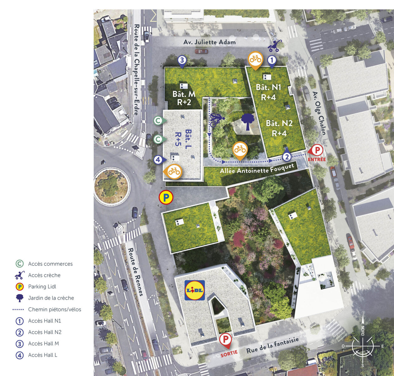 Locaux de 183 et 196 m² – NANTES NORD – RTE DE RENNES